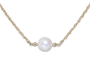  Mikimoto pearl /7.4mm design necklace K18YG