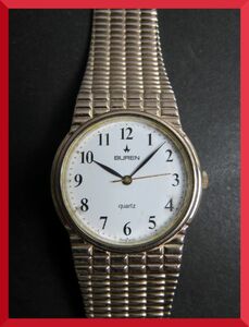 ビューレン BUREN クォーツ 3針 純正ベルト YE5537-50 男性用 メンズ 腕時計 U515 稼働品