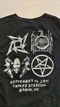 レア 古着 THE BIG4 (METALLICA、ANTHRAX、MEGADETH、SLAYER) 2011 ヤンキー・スタジアム ヴィンテージTシャツ XLサイズ メタリカ メガデス_画像6