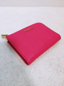  beautiful goods. person FURLA Furla compact purse pink 