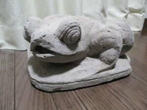  лягушка лягушка б/у товар песок скала цемент камень изображение Asian . лягушка фигурка ширина 30cm степень двор камень произведение искусства стенд для вазы 