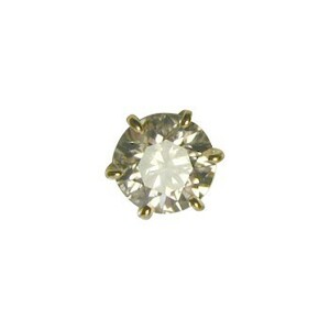 ダイヤモンド ピアス 一粒 片耳 ゴールド 0.3カラット 鑑定書付 0.313ct Dカラー VVS1クラス 3EXカット H&C CGL