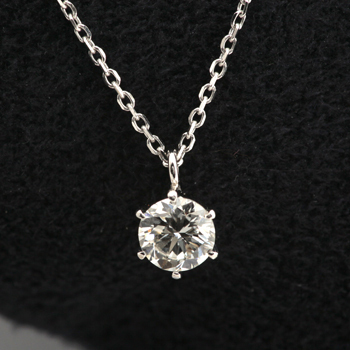 ダイヤモンド ネックレス プラチナ 一粒 0.3ct 鑑定書付 0.303ct Fカラー VVS2クラス 3EXカット H&C CGL TOR0865-n6p KDP*P