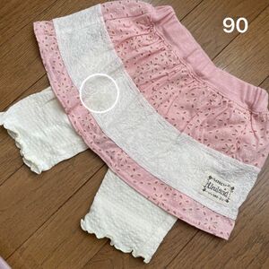 ・uzuland スカッツ　スカンツ　スカパン　レギンス付きスカート　90