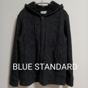 【即日発送】美品。BLUE STANDARDボア ニットパーカー