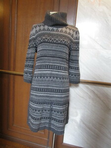 K.T KIYOKO TAKASE lady's knitted tunic 9 number gray color 