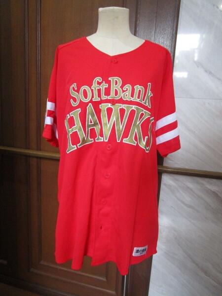 SOFTBANK HAWKS 応援ユニフォーム メンズLサイズ 赤色