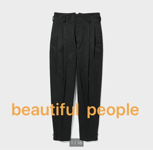 gu beautiful people ワイドテーパードパンツ ブラックS