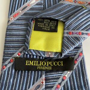 Emilio Pucci(エミリオプッチ) マルチネイビーストライプネクタイ