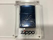 1円〜 未使用保管品 ZIPPO ブルードラゴン ジッポー オイルライター_画像1