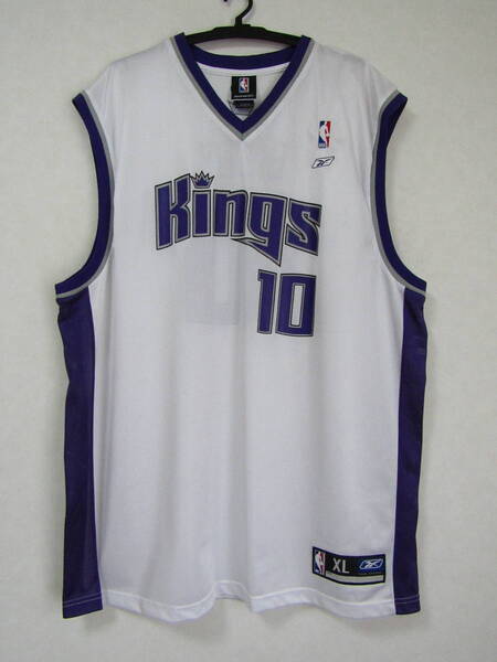 【美品】 NBA マイク・ビビー BIBBY #10 ★KINGS サクラメント・キングス reebok リーボック製 クラシック ユニフォーム XL バスケ シャツ