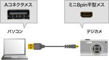 Nikon、PENTAX Optio、Panasonic LUMIX等 A/V オーディオビデオケーブル ミニ8ピン AV RCA S-ビデオコード_画像6