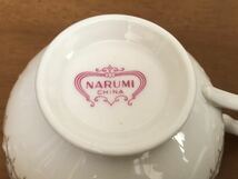 美品　皿無し　NARUMI ティーカップ 5ケ　花　レトロ　紫　ナルミ　植物　金　昭和　コーヒー　紅茶　デザート_画像7