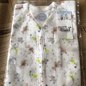 新品 コンビミニ ワンタッチ肌着 50-60 Combi mini 短肌着 ベビー 出産準備 動物 ゾウ クマ アヒル コンビ 下着