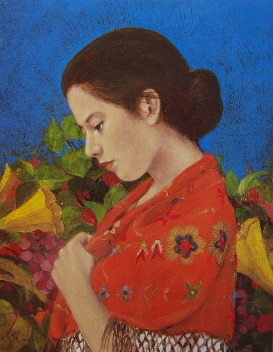 Yamamoto Tei, Jardin de fleurs, Livres d'art rares et peintures encadrées, Encadré dans un nouveau cadre japonais, En bonne condition, livraison gratuite, Peinture, Peinture à l'huile, Nature, Peinture de paysage