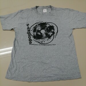 C04 バンドTシャツ　エスエックスプロード　杢グレー　dissolurtion and reorganization tour SEXPLODE