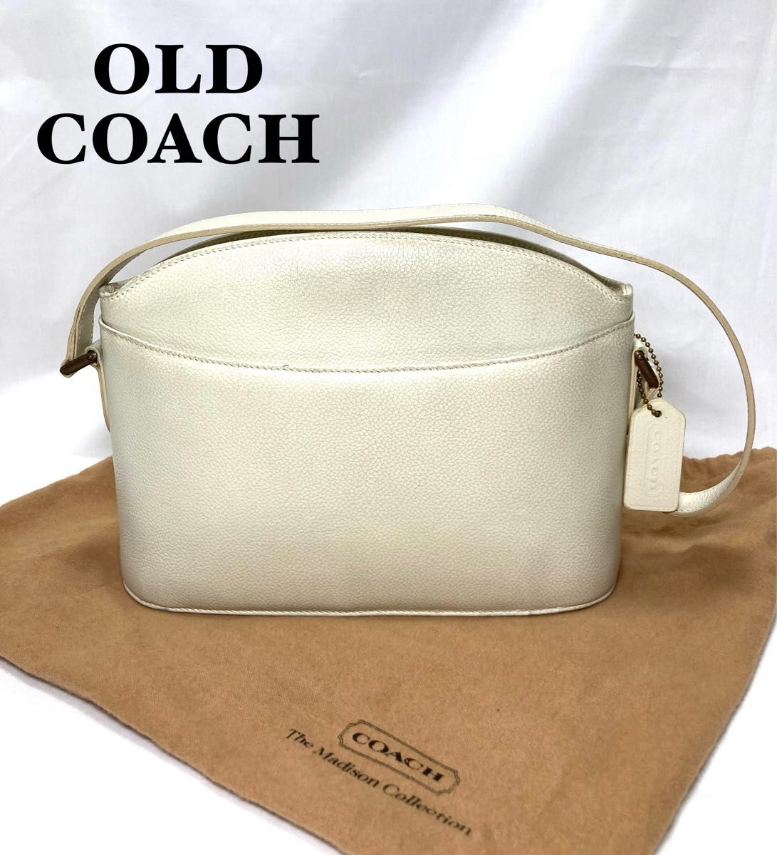 希少・袋付き】COACH オールドコーチ ショルダーバッグ ホワイト 4405-