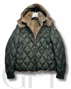 MONCLER　モンクレール　超希少サイズ◎ BASTOGNE バストーニュ　ダウンジャケット　ファー　カーキグリーン 6