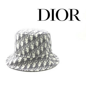 Christian Dior クリスチャン ディオール オブリーク ウール バケット ハット 414834