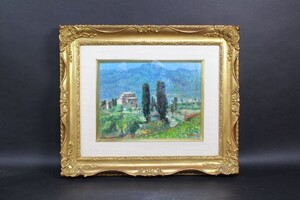 Art hand Auction ｢サンフロラン風景コルシカ｣平賀亀祐 5号 油絵 肉筆, 絵画, 油彩, 自然, 風景画