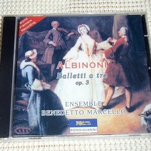 未開封 アルビノーニ 3声のバレット集 Op. 3 ALBINONI Balletti a tre アンサンブル ベネデット マルチェッロ Marcello BONGIOVANNI