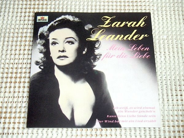 スイス 初期廃盤 Zarah Leander ツァラー レアンダー Mein Leben Fur Die Liebe / 世界の涯てに 等 ドイツ で活躍した スイス出身女優