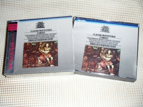 西独初期廃盤 2CD モンテヴェルディ 歌劇 オルフェオ 全曲 アーノンクール MONTEVERDI l orfeo Harnoncourt CMW TELDEC DAS ALTE WERK