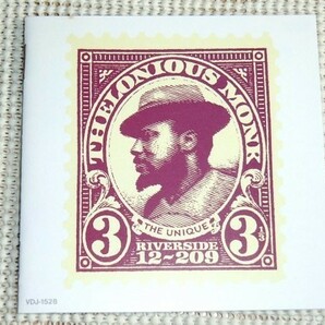 オリジナルマスター使用盤 Thelonious Monk セロニアス モンク The Unique / RIVERSIDE / Art Blakey Oscar Pettiford 参加 VDJ 1528 RVG