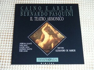 廃盤 SYMPHONIA パスクイーニ カインとアベル イルテアトロ アルモニコ マルキ Alessandro De Marchi il Teatro Armonico CORELLI PASQUINI