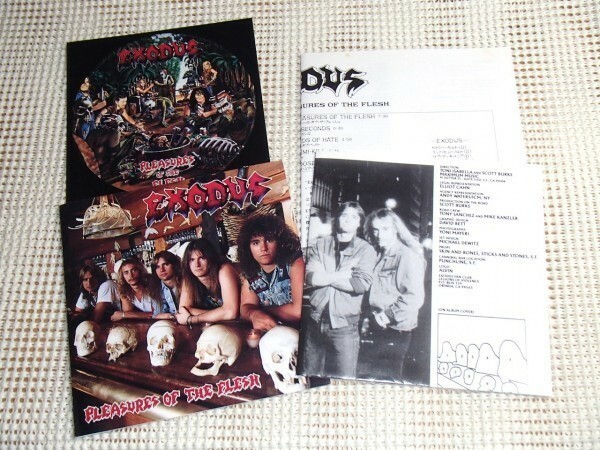 初期廃盤 ステッカー付 Exodus エクソダス Pleasures Of The Flesh / US 80s スラッシュ メタル 秀作 Gary Holt ( Slayer )在籍 32DP 5042