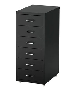 * IKEA Ikea * HELMER hell meru drawer unit with casters ., black office work <28x69 cm>2h