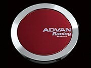 【メーカー取り寄せ】ADVAN Racing センターキャップ FULL FLAT キャンデーレッド 直径:63ミリ 4個セット