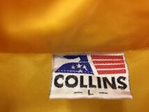 【送料無料】コリンズ COLLINS アメカジ サーフ スポーツ シャカシャカ ナイロン コーチジャケット メンズ ナイロン100% 薄手 L 黄色_画像2