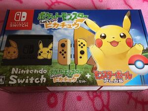 Nintendo Switch Pocket Monster Let's Go! Pikachu set ( Monstar ball Plus attaching )myuu&Switch Online 90 days use ticket attaching 