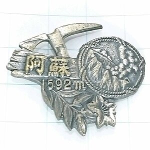 送料無料)阿蘇 ご当地 観光地 登山 山登り 旅行 記念 山バッジ ピンバッジ PINS ピンズ A15845