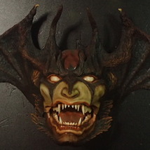 ビッグサイズ 1/1ヘッド 横幅５２ｃｍ (顎が開閉) デビルマン DEVILMAN ガレージキット塗装済完成品 検：守護神 AMON 悪魔人間 シレーヌ_画像9