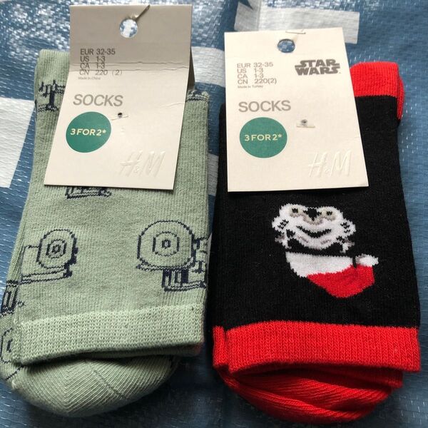 靴下 22センチ 子供 キッズ 車 スターウォーズ H&M クリスマス