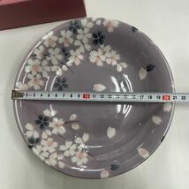 ○③Aito 宇野千代 舞桜 ペアカレー皿【272-578】未使用保管品_画像7