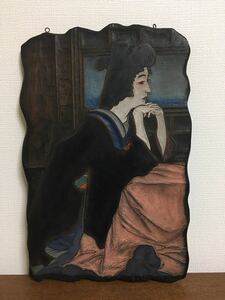 Art hand Auction 목각, 아름다운 여성의 초상화, 목판화, 우키요에, 코타츠, 원래의, 그림, 우키요에, 인쇄물, 아름다운 여인의 초상