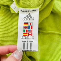 H2758ch【adidas アディダス】ハーフジップセーター ニットセーター サイズ L メンズ マルチカラー カジュアル ウール混_画像6