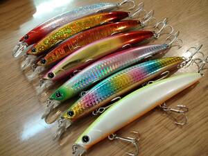  ■□ フローティング/シンキングミノー 7本セット 約13cm/23g　魚道130MD風