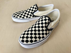 24cm Vans туфли без застежки контрольно-измерительный прибор панель VANS SLIP-ON BLK&WHT CHECKER/WHT US6/24cm VN000EYEBWW