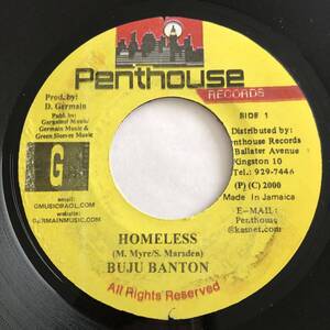 試聴 / BUJU BANTON / HOMELESS /Penthouse/Reggae/Dancehall/'00/big hit !!/7inch/800