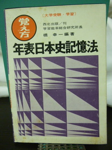 ■年表日本史記憶法■学習能率総合研究所長：橋幸一■大学受験・学習■覚え方/暗記法★日本史年代記憶法