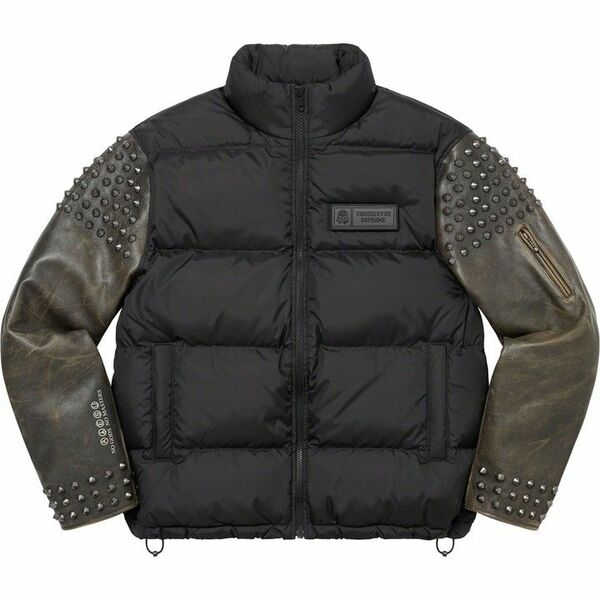 SUPREME UNDERCOVER puffer jacket 袖レザー スタッズダウン JKT ジャケット 