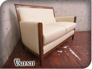 ■展示品■未使用品■VAROSA VALENTI/バロッサバレンティ■スペイン最高級■ソファ2553/11■総革■アイボリー/2人掛けソファ/115万/yyk730m