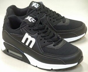  free shipping MOZmozMZ-513 air cushion casual sneakers black / white 24.5cm running style elk Sweden 