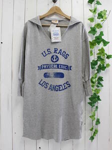 新品 USA製*US Rags*カレッジパーカーワンピース(XS)定価8,800円*