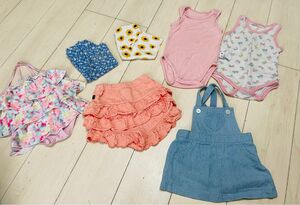 まとめ売り　女の子　夏服　水着　80-90cm 7点セット