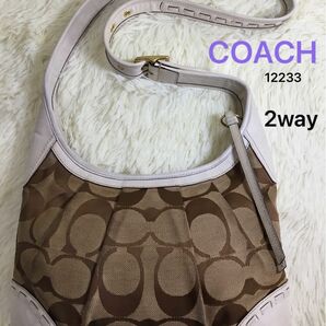 コーチCOACH　レディース　ショルダーバッグ　斜めがけバッグ　肩掛け　フォーマル　ビジネス　12233　ホワイト白　シグネチャー